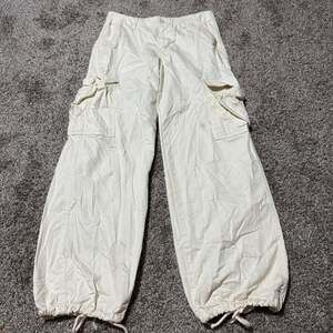 Baggy Cargo Women's Pants - White
